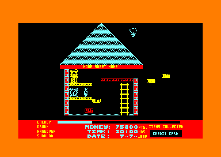 screenshot of the Amstrad CPC game Costa capers by GameBase CPC