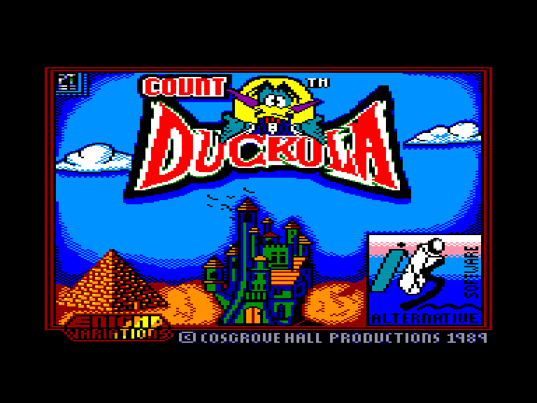 screenshot of the Amstrad CPC game Count duckula by GameBase CPC