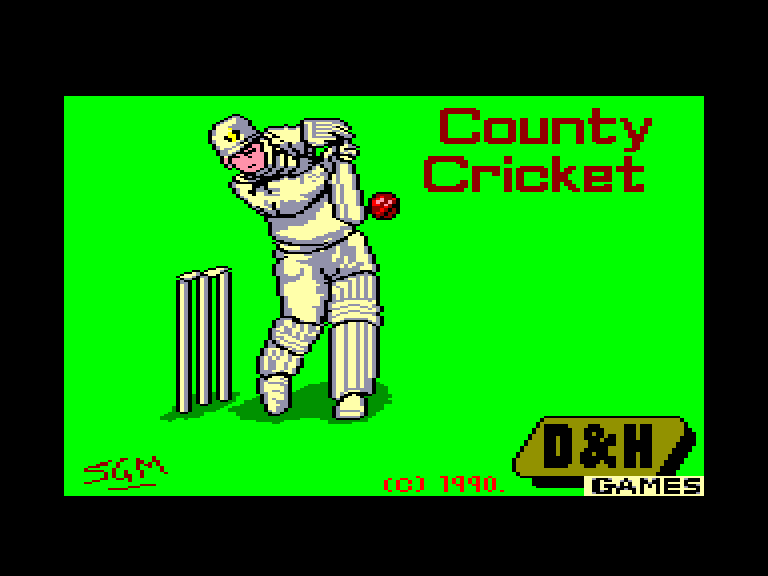 screenshot of the Amstrad CPC game County cricket