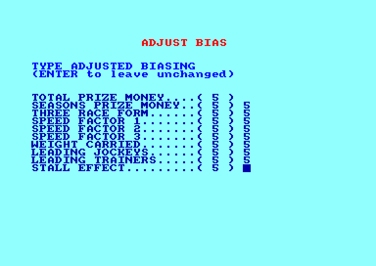 screenshot of the Amstrad CPC game Coursewinner v3+ by GameBase CPC