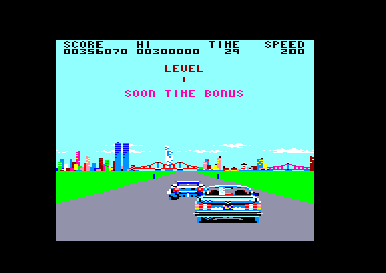 screenshot of the Amstrad CPC game Crazy cars by GameBase CPC