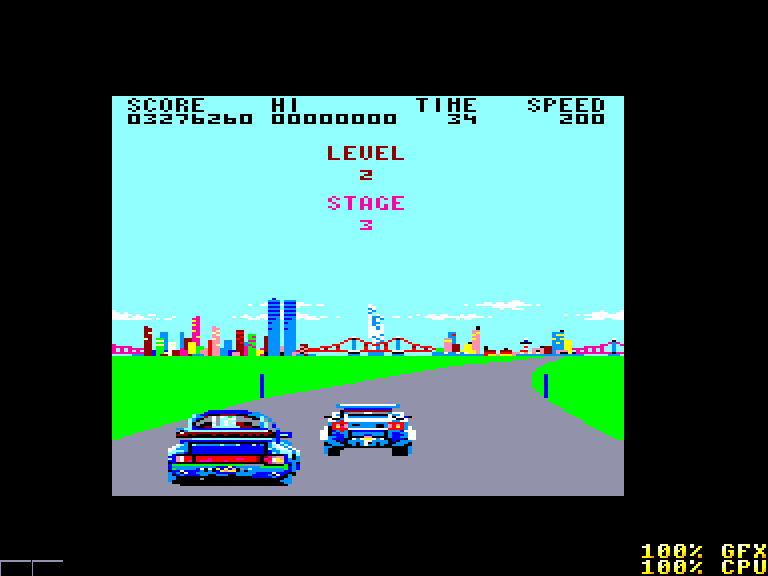screenshot of the Amstrad CPC game Crazy cars by GameBase CPC