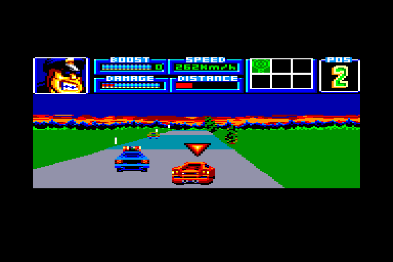 screenshot of the Amstrad CPC game Crazy Cars 3 by GameBase CPC