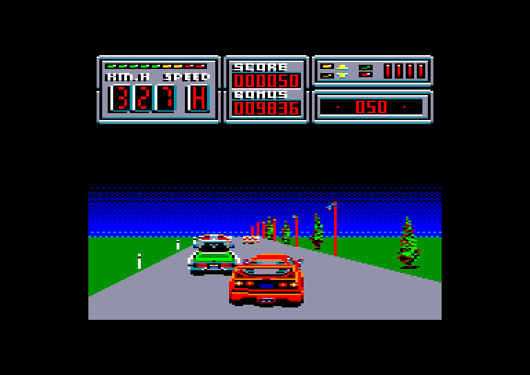 screenshot of the Amstrad CPC game Crazy cars II by GameBase CPC