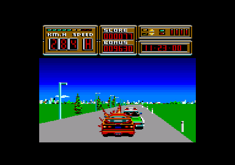 screenshot of the Amstrad CPC game Crazy Cars II by GameBase CPC