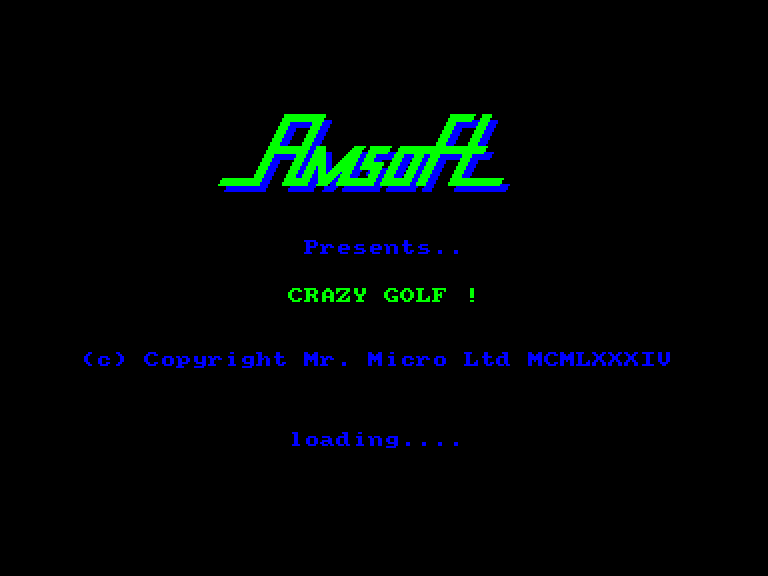 screenshot of the Amstrad CPC game Crazy golf by GameBase CPC