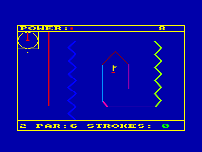 screenshot of the Amstrad CPC game Crazy golf by GameBase CPC