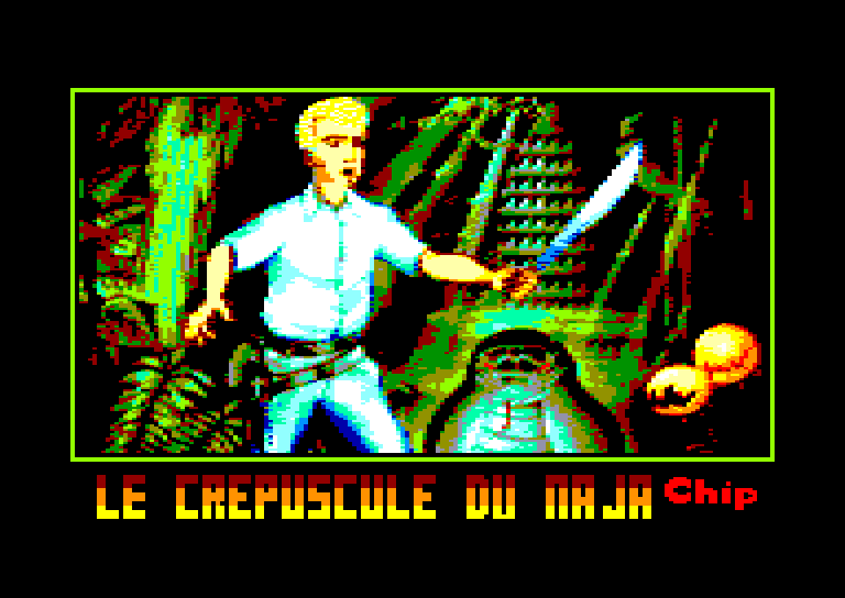 screenshot of the Amstrad CPC game Crépuscule du Naja (le) by GameBase CPC