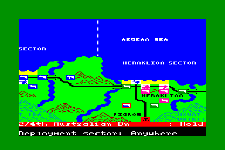 screenshot of the Amstrad CPC game Crete 1941 by GameBase CPC