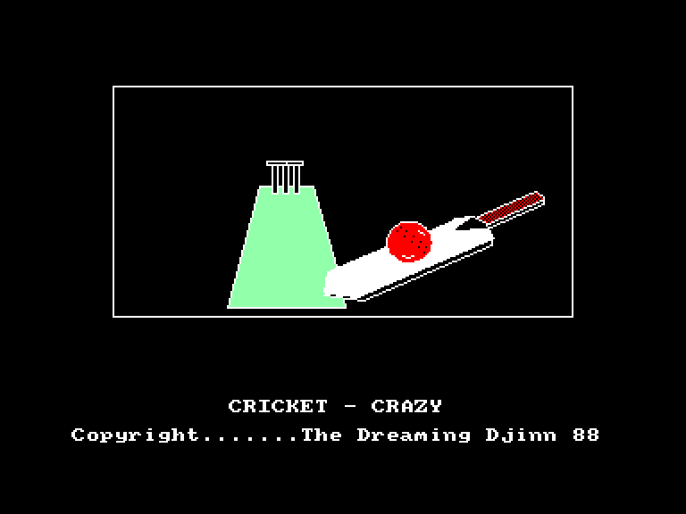 screenshot of the Amstrad CPC game Cricket Crazy by GameBase CPC