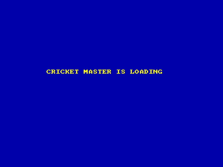 screenshot of the Amstrad CPC game Cricket master by GameBase CPC