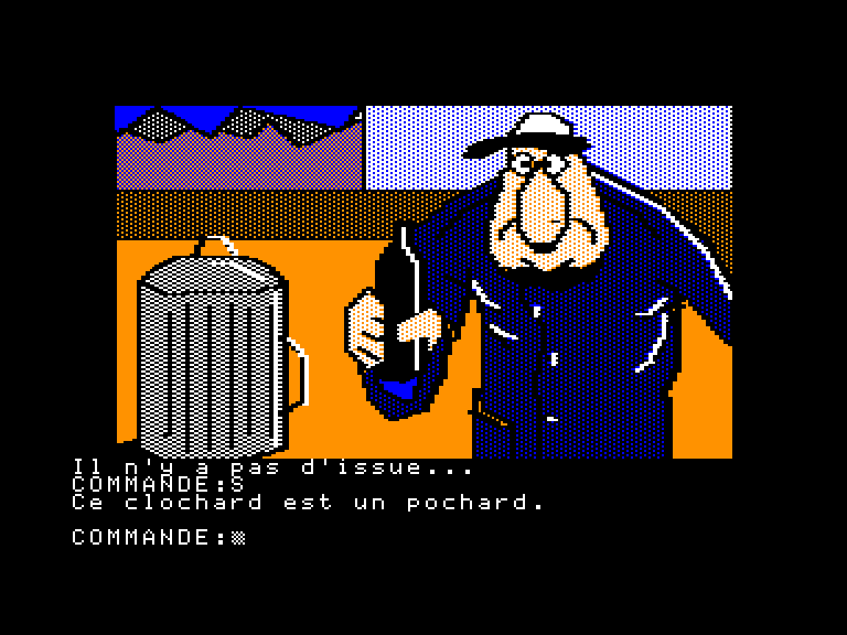 screenshot of the Amstrad CPC game Crime du Parking (le) by GameBase CPC