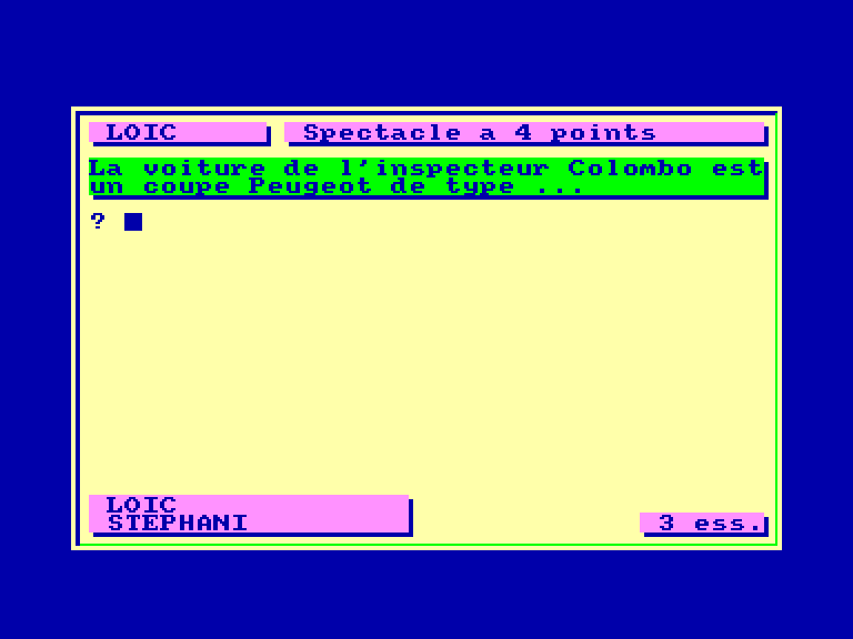 screenshot of the Amstrad CPC game Crucial Test by GameBase CPC