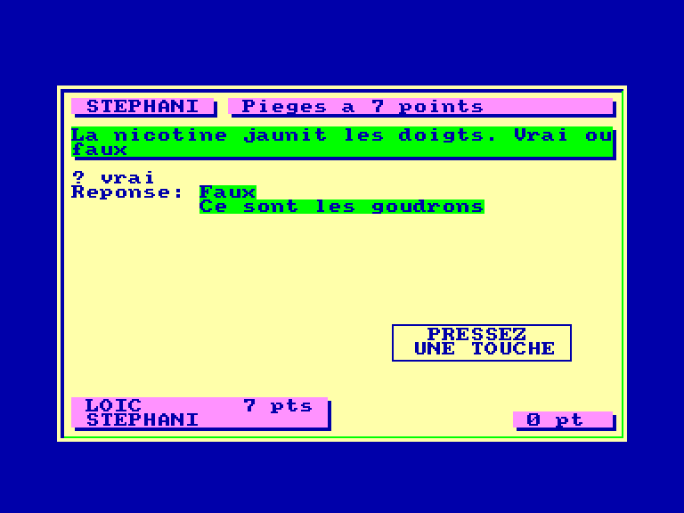 screenshot of the Amstrad CPC game Crucial Test by GameBase CPC