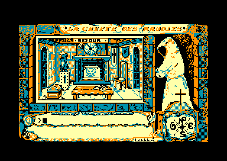 screenshot of the Amstrad CPC game Crypte des Maudits (la) by GameBase CPC