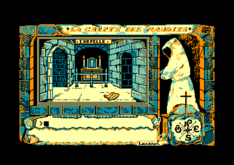 screenshot of the Amstrad CPC game Crypte des Maudits (la) by GameBase CPC