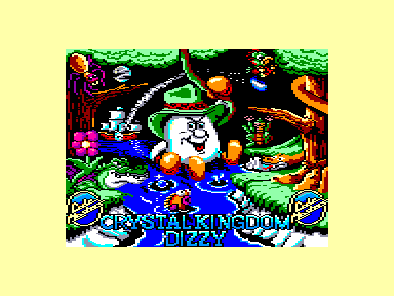 screenshot of the Amstrad CPC game Crystal Kingdom Dizzy by GameBase CPC