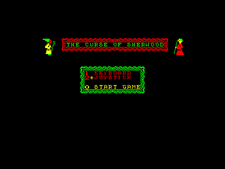 screenshot of the Amstrad CPC game Curse of sherwood (the) by GameBase CPC