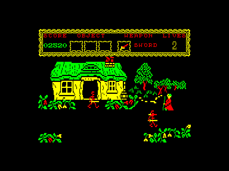 screenshot of the Amstrad CPC game Curse of sherwood (the) by GameBase CPC