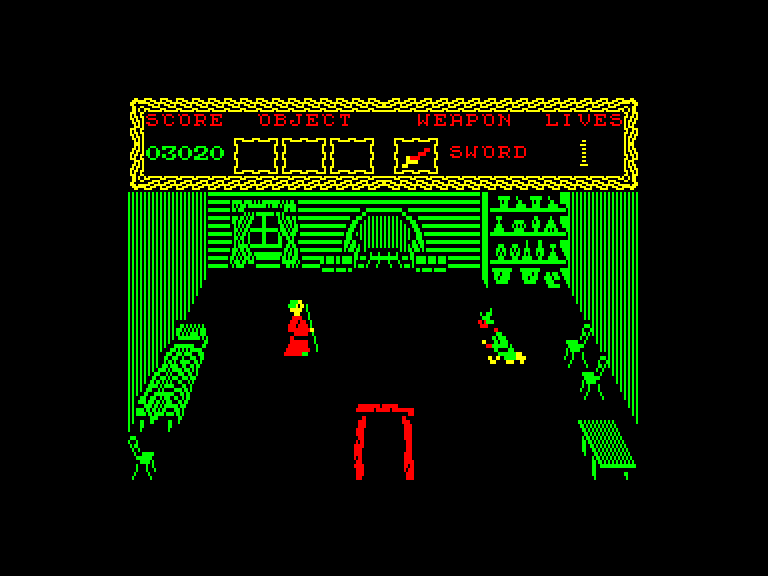 screenshot of the Amstrad CPC game Curse of sherwood (the) by GameBase CPC