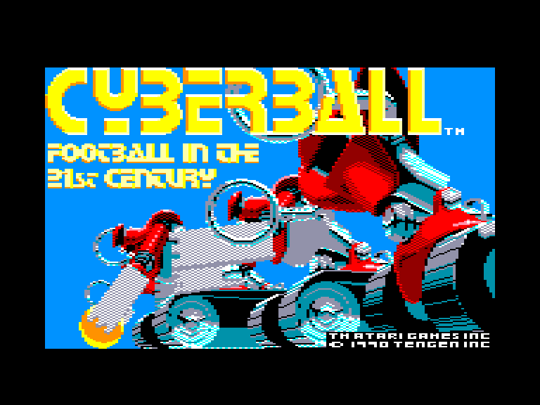 screenshot of the Amstrad CPC game Cyberball by GameBase CPC