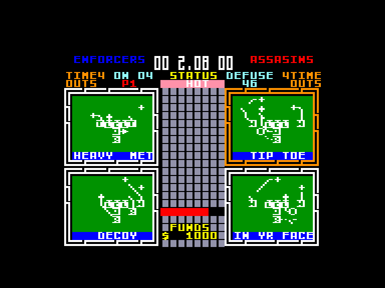 screenshot of the Amstrad CPC game Cyberball by GameBase CPC