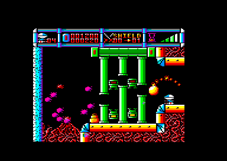 screenshot of the Amstrad CPC game Cybernoid by GameBase CPC