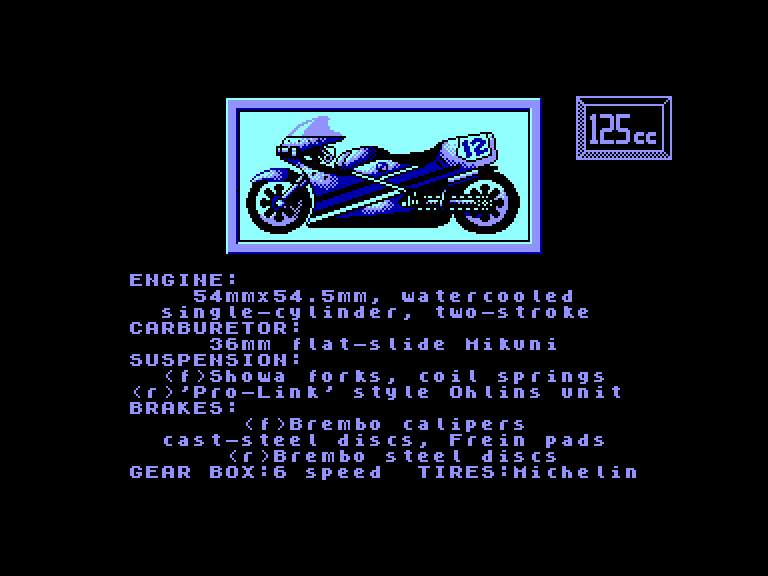 screenshot of the Amstrad CPC game Cycles (the) by GameBase CPC