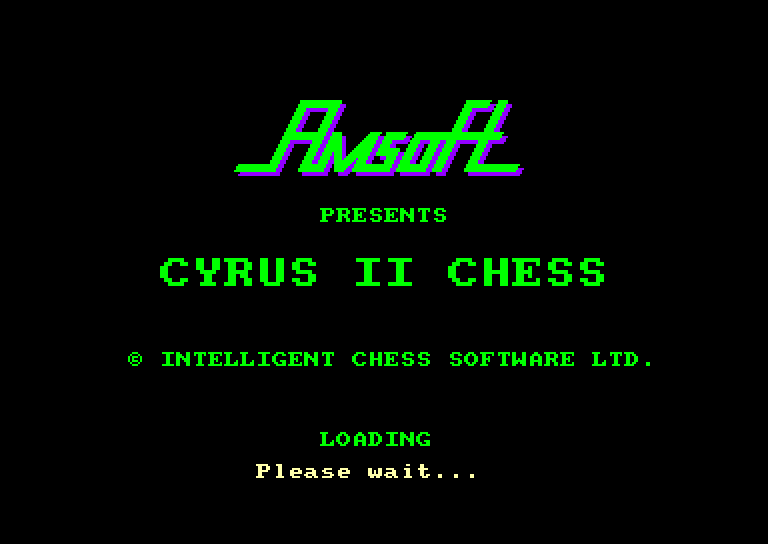 screenshot of the Amstrad CPC game Cyrus II Chess by GameBase CPC