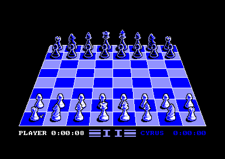 screenshot of the Amstrad CPC game Cyrus II Chess by GameBase CPC