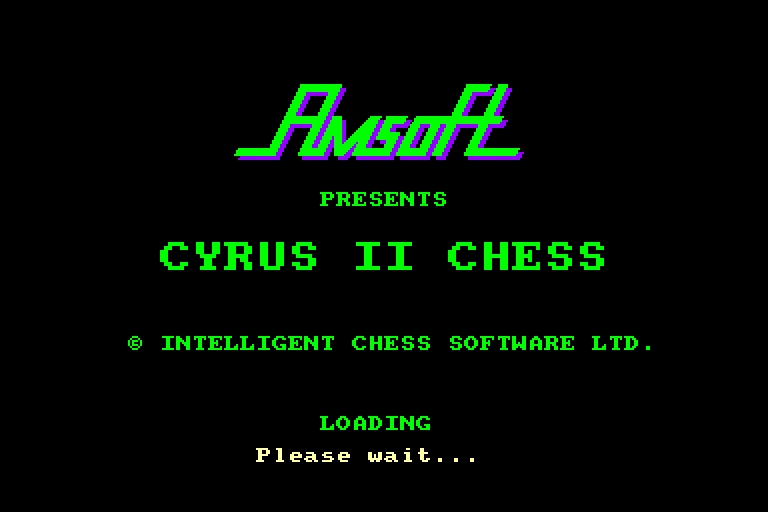 screenshot of the Amstrad CPC game Cyrus II Chess by GameBase CPC