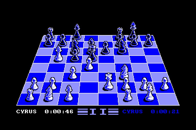 screenshot of the Amstrad CPC game Cyrus II Chess by GameBase CPC