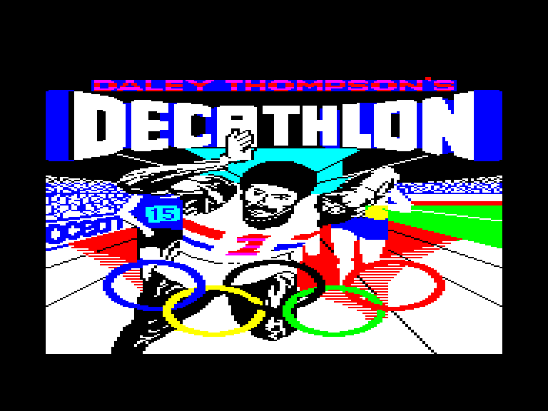 screenshot of the Amstrad CPC game Daley thompson's decathlon by GameBase CPC