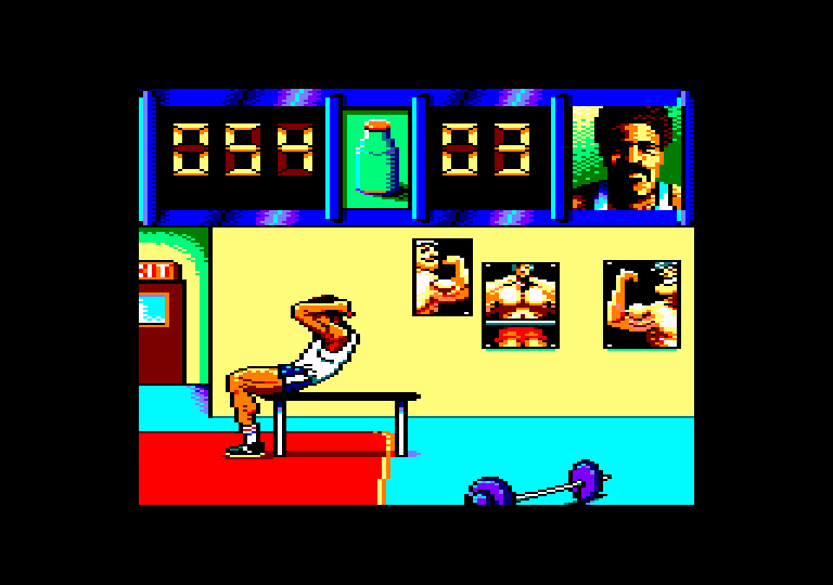 screenshot of the Amstrad CPC game Daley thompson's olympic challenge by GameBase CPC