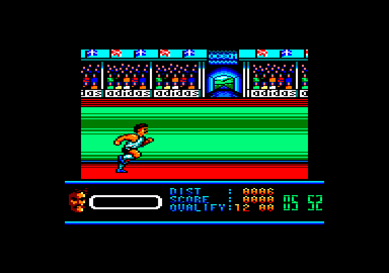 screenshot of the Amstrad CPC game Daley thompson's olympic challenge by GameBase CPC