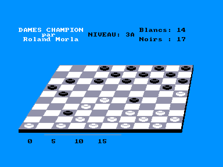 screenshot of the Amstrad CPC game Dames 3D Champion by GameBase CPC