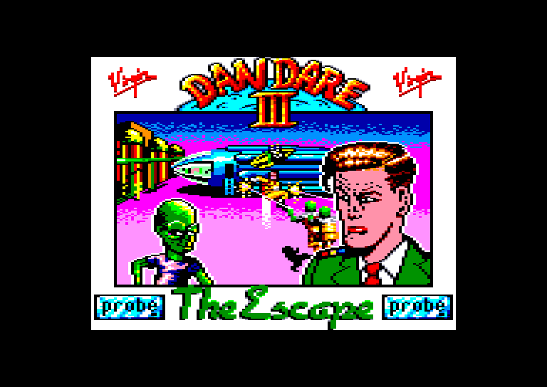 screenshot of the Amstrad CPC game Dan Dare III - The Escape by GameBase CPC