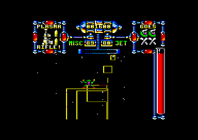 screenshot of the Amstrad CPC game Dan Dare III - The Escape by GameBase CPC