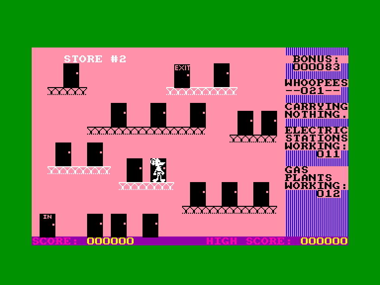 screenshot of the Amstrad CPC game Danger Mouse In Makin' Whoopee by GameBase CPC