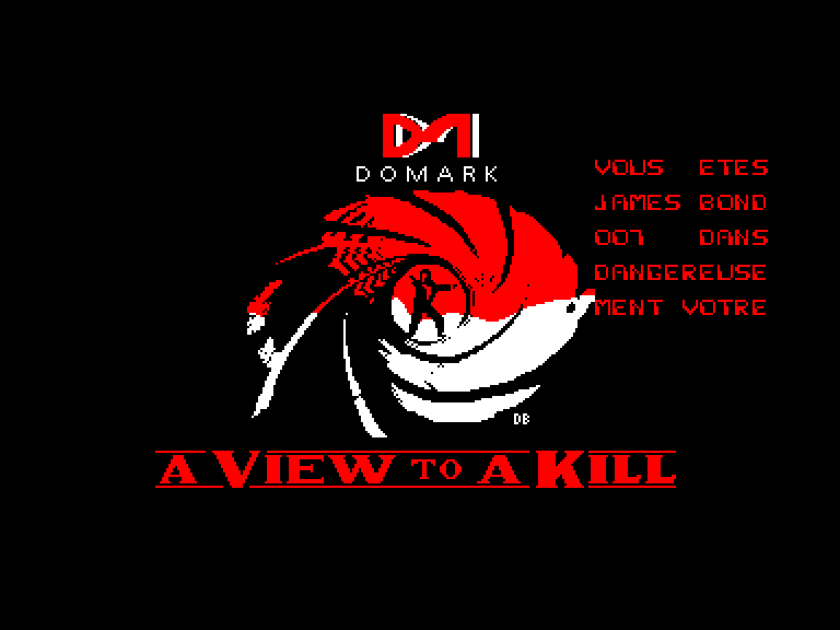 screenshot of the Amstrad CPC game View to a Kill (a) by GameBase CPC