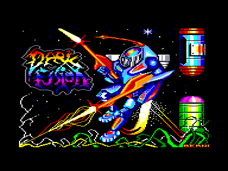 screenshot of the Amstrad CPC game Dark fusion by GameBase CPC