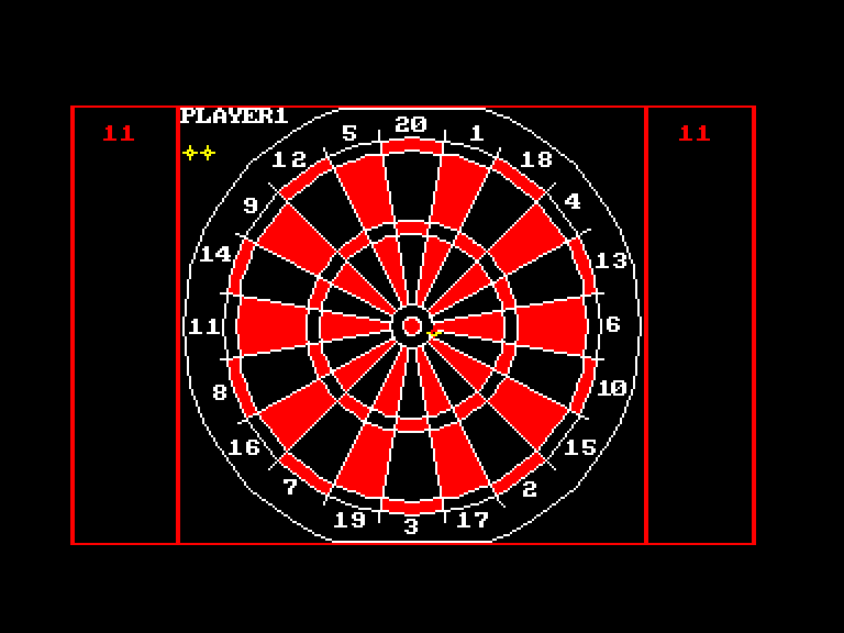 screenshot of the Amstrad CPC game Darts by GameBase CPC