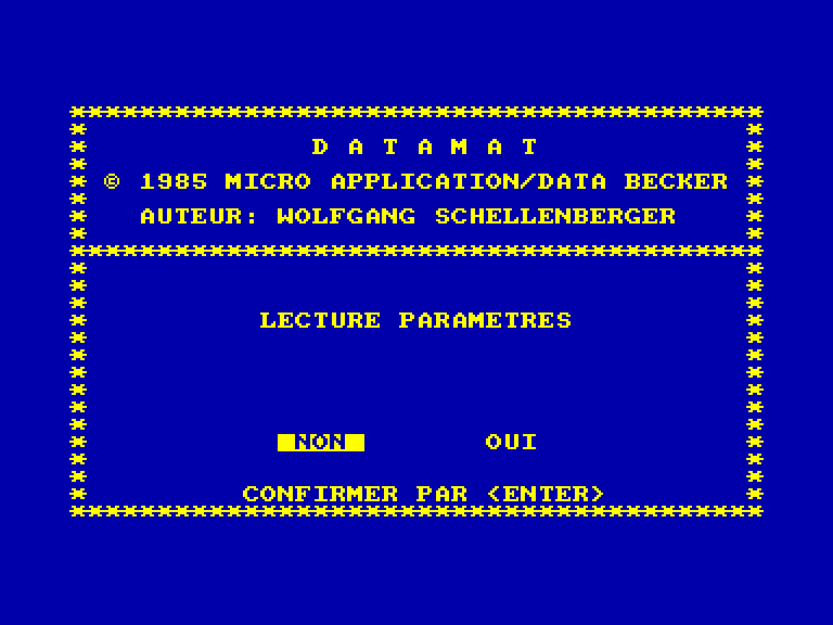 screenshot of the Amstrad CPC game Datamat by GameBase CPC