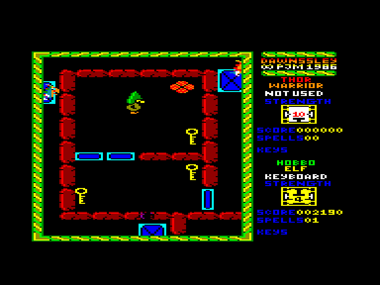 screenshot of the Amstrad CPC game Dawnssley by GameBase CPC