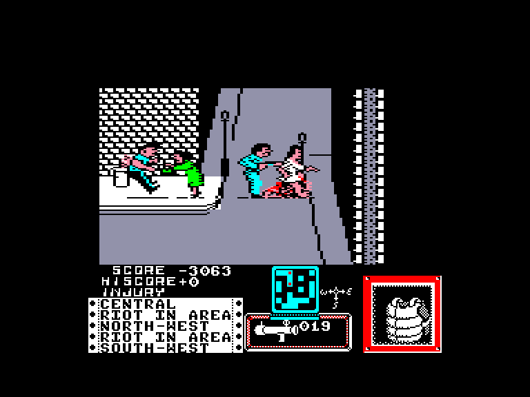 screenshot of the Amstrad CPC game Death wish 3 by GameBase CPC