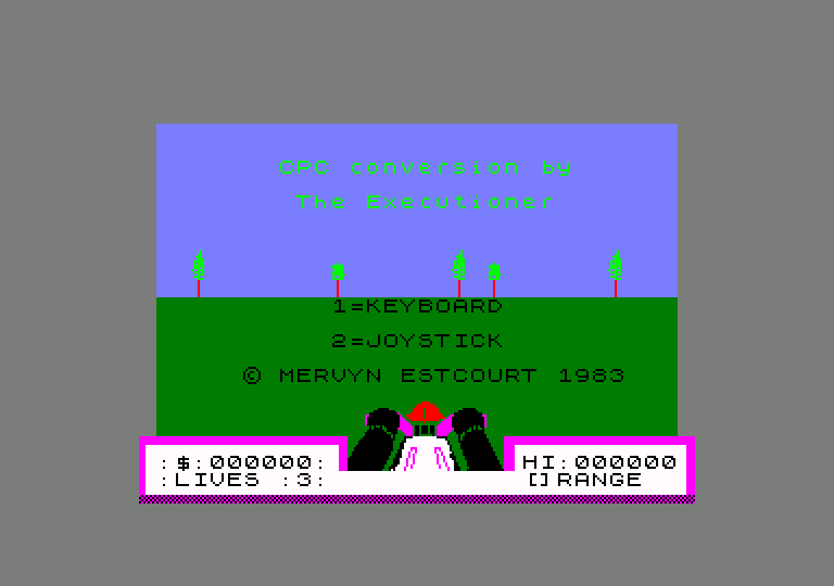 screenshot of the Amstrad CPC game Deathchase by GameBase CPC