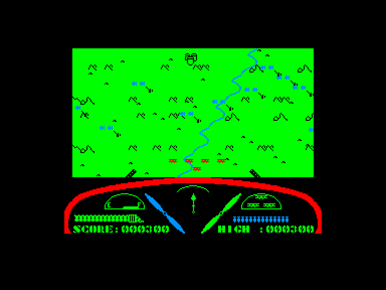 screenshot of the Amstrad CPC game Deep strike by GameBase CPC