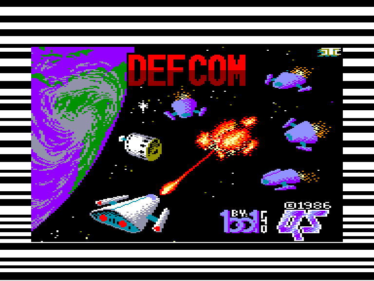 screenshot of the Amstrad CPC game Defcom by GameBase CPC