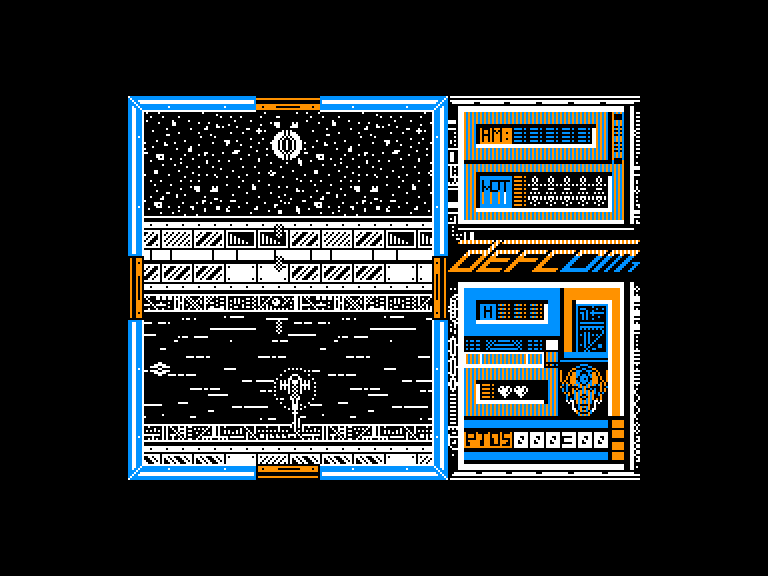screenshot of the Amstrad CPC game Defcom 1 by GameBase CPC
