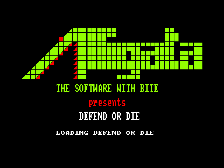 screenshot of the Amstrad CPC game Defend or die by GameBase CPC